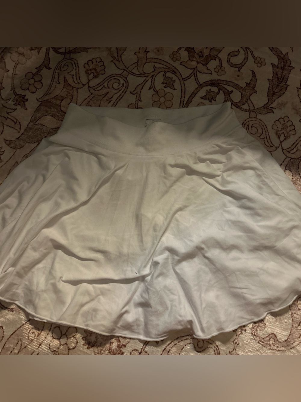 Women's White Skirt with Wide Waistband
